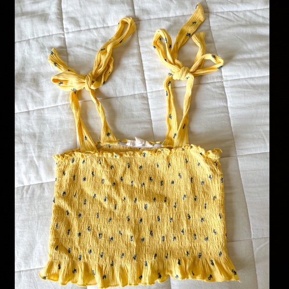 Tilly's Tops - L.A. Hearts- Tilly's, Yellow tie strap tank top, size S